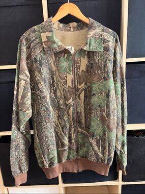 Ocoee Vintage Camo Flannel Zip-Up Jacket made in USA Large